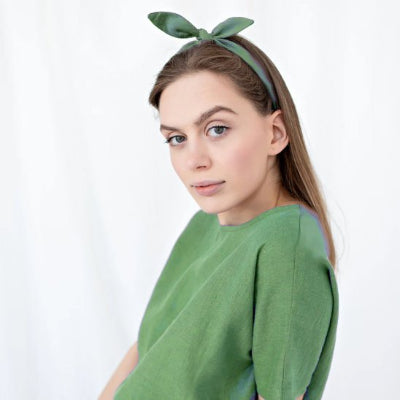 Bandeau cheveux vert class