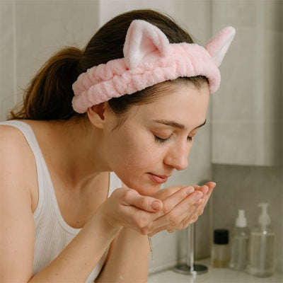 Bandeau maquillage rose mignon 