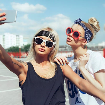 bandeau pour les cheveux bleu et noir