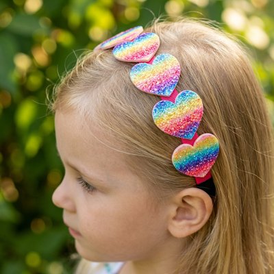 Bandeau serre tete fille paillettes réversibles brillantes