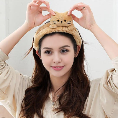 bandeaux cheveux kawaii peluche douce avec oreilles de chat