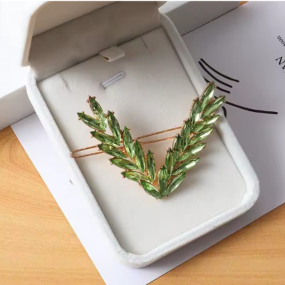 barrette cheveux femme tendance design coréen vert rafraîchissant