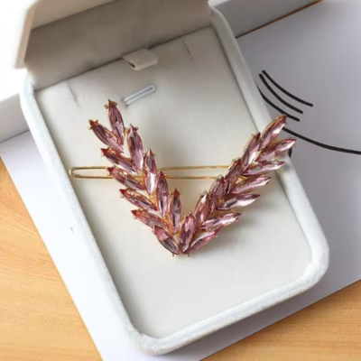 barrette cheveux femme tendance portée sur cheveux épais bouclés