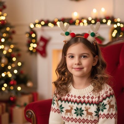 Barrette cheveux pour Noël 