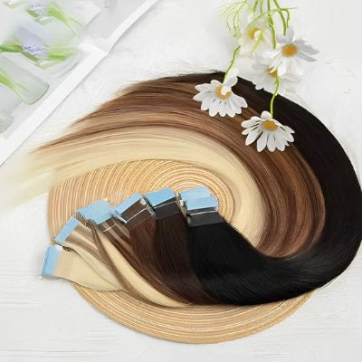 Extension cheveux mèches Remy adhésives