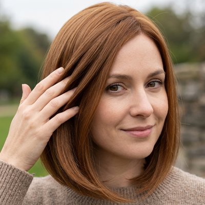 Extension cheveux clip brun lisse coupe bob