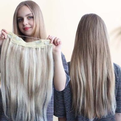 Extension cheveux clip naturel blond lisse
