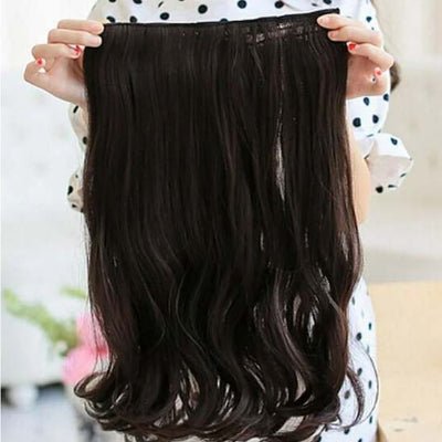 Extension cheveux en clip noir brillance intense