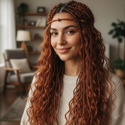 Extension de cheveux tressés