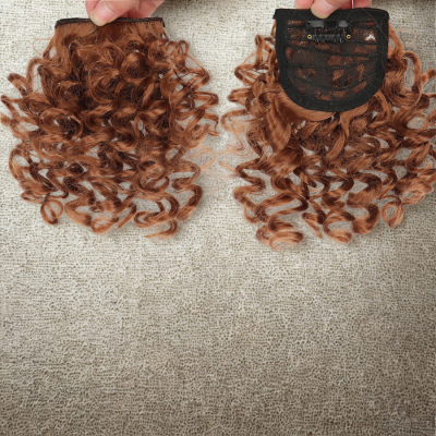 frange ondulée extension bouclée femme