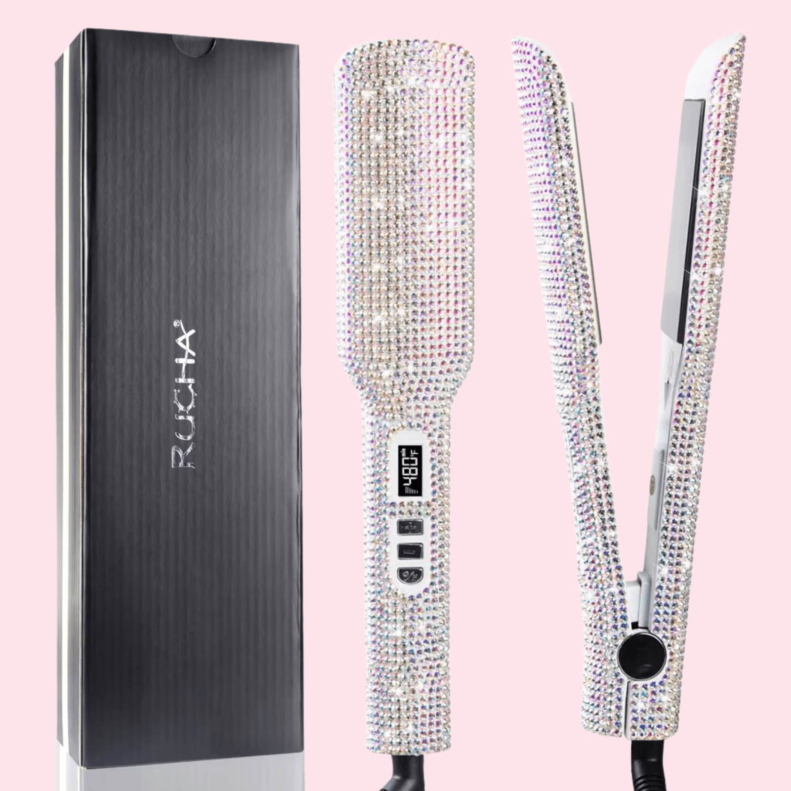 Lisseur Professionnel - RhinestoneStyler™ - Blanc - Nova Coiffure