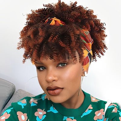 Perruque afro cheveux bouclés courts chatin