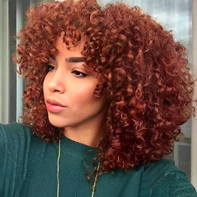 Perruque bouclée femme style élégant