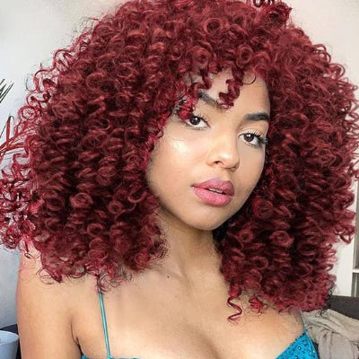 Perruque afro femme frange volumineuse