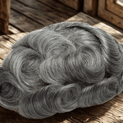 Perruque calvitie homme cheveux ondulés