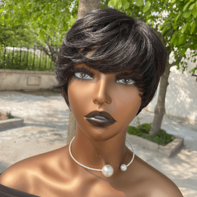 Perruque femme naturelle sans colle réglable