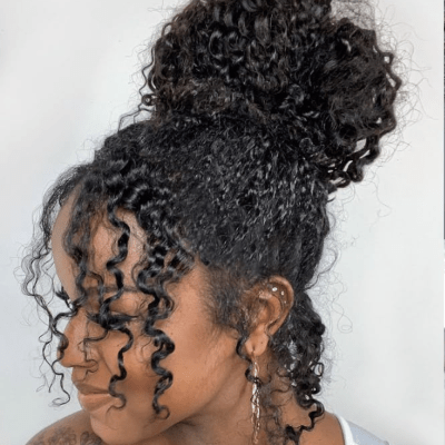 Perruque femme vrai cheveux attachée