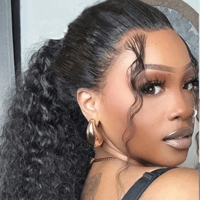 Perruque femme vrai cheveux effet naturel