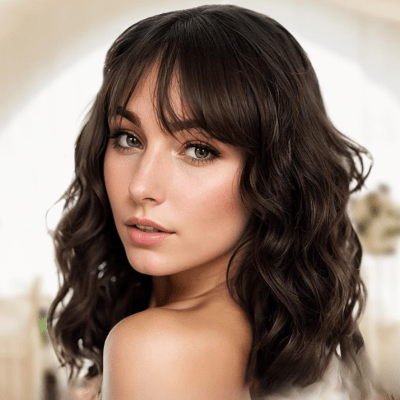 Perruque cheveux mi-longs effet naturel