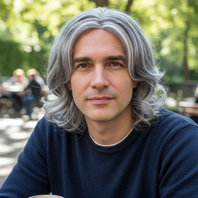 Perruque homme effet réaliste et distingué