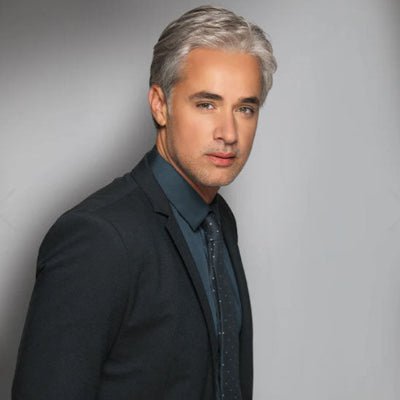 Perruque homme look soigné réaliste