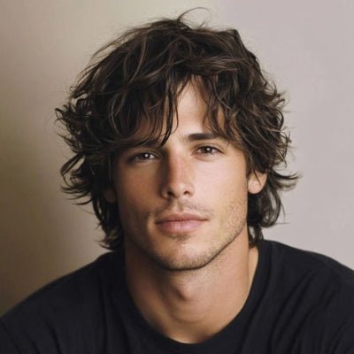 Perruque homme effet cheveux vrais