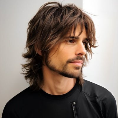 Perruque homme fibre synthétique réaliste