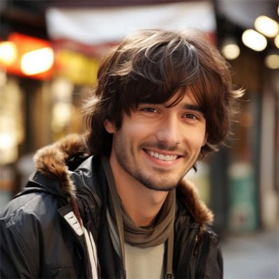 Perruque homme volume et texture naturelle