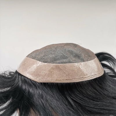 Perruque homme avec base en dentelle