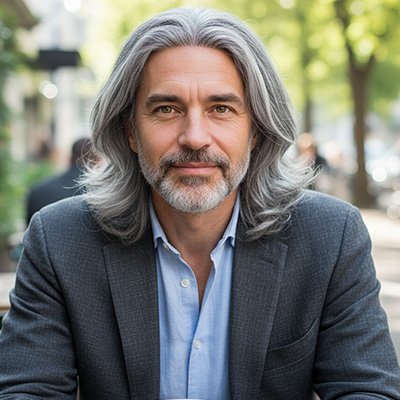 Perruque homme vagues souples et volumineuses