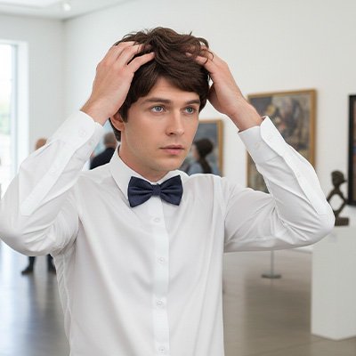 Perruque pour homme boucles souples et légères