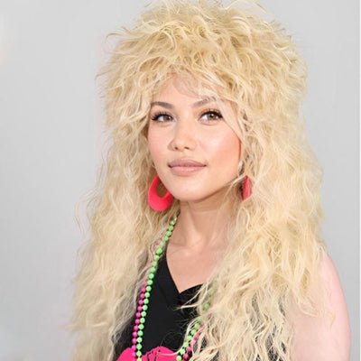 Perruque cosplay femme look rock