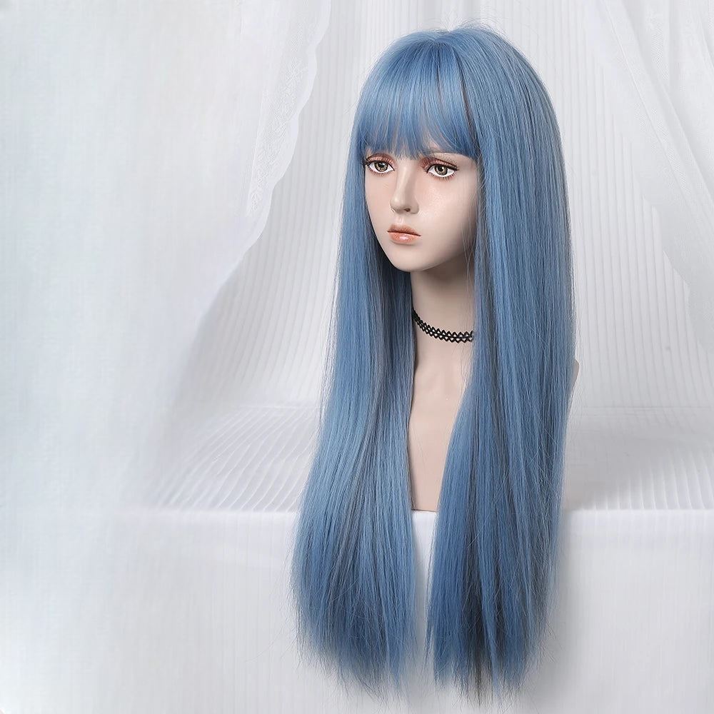 Perruque - SyntheticHairWig™ - Bleu - Nova Coiffure