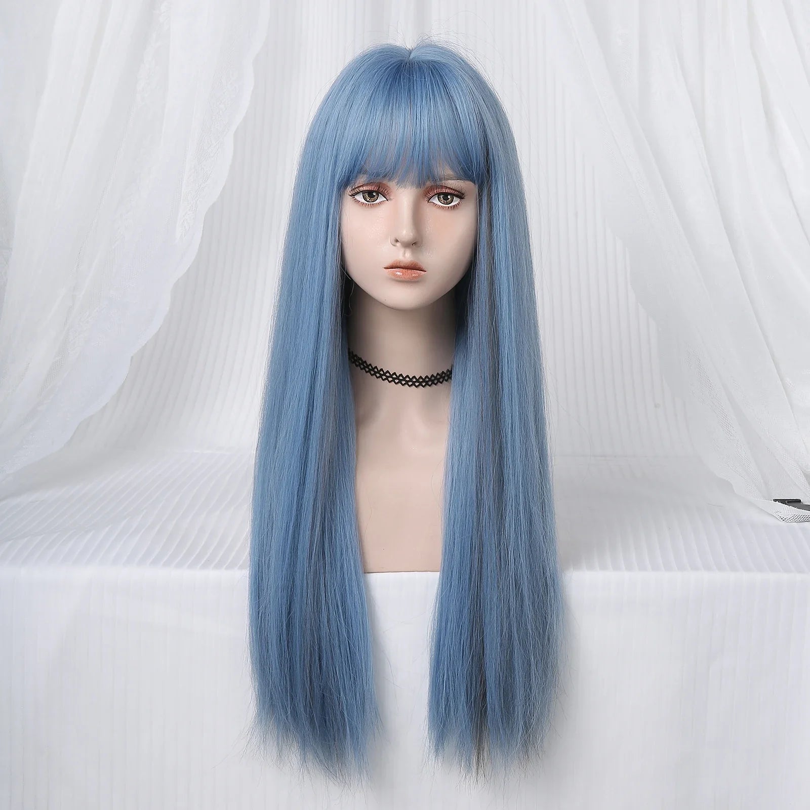 Perruque - SyntheticHairWig™ - Bleu - Nova Coiffure