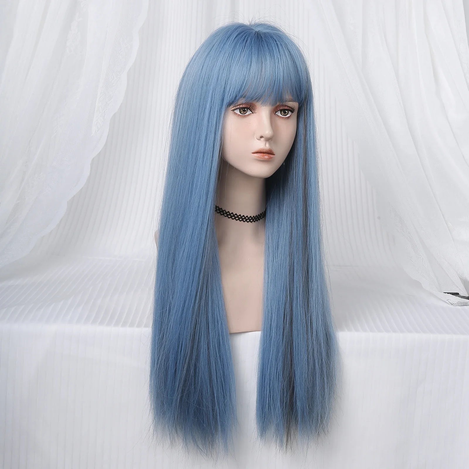 Perruque - SyntheticHairWig™ - Bleu - Nova Coiffure