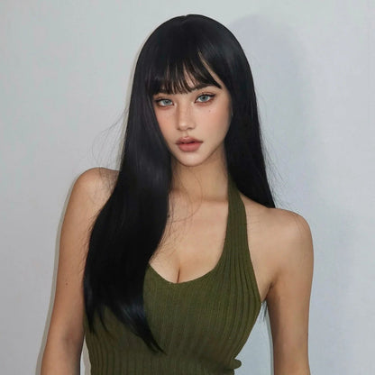Perruque - SyntheticHairWig™ - Noir - Nova Coiffure