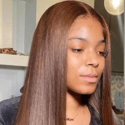 Perruques femmes longues brunes naturelles