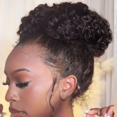 Perruques femmes look chignon naturel