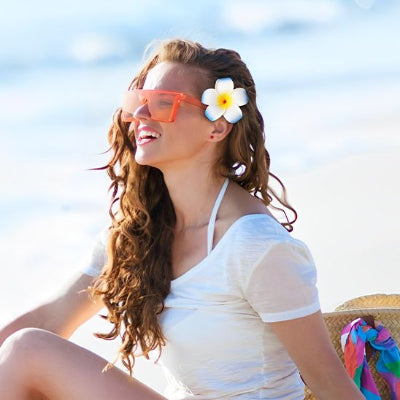 pince à cheveux fleur hawaïen 