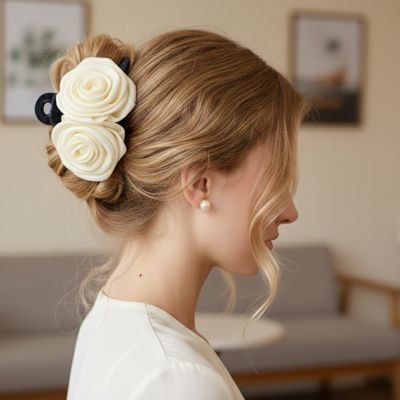 Pince cheveux Finition soignée blanc