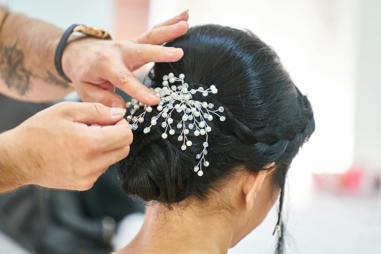 pince cheveux mariage chic