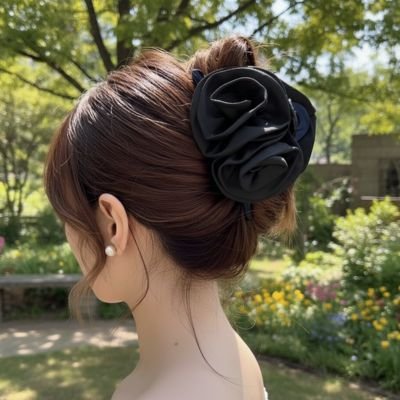 Pince cheveux raffiné noir
