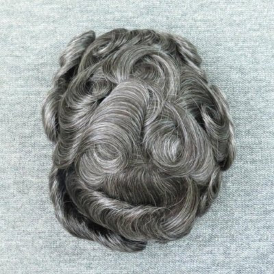 Prothese capillaire cheveux indiens Remy grise