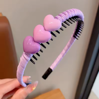serre tete décoratif cœur doux pastel cadeau fille anniversaire