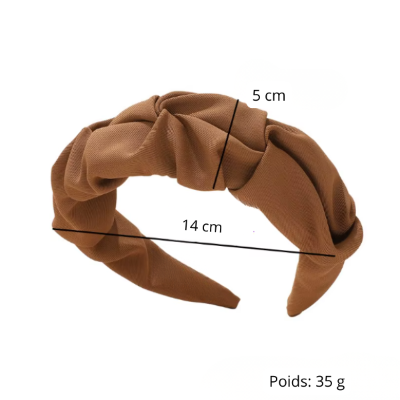 serre tête nœud élégant tissu doux femme confortable sans dents