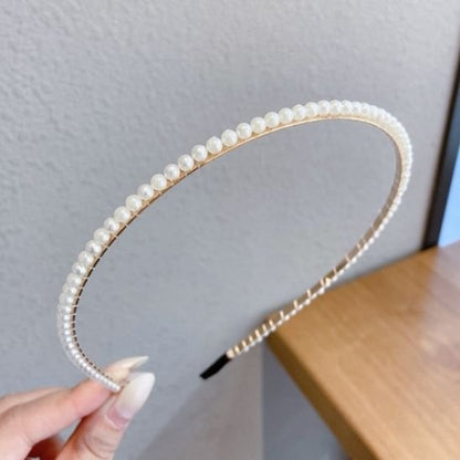 Serre tete pour femme bandeau perlé look raffiné